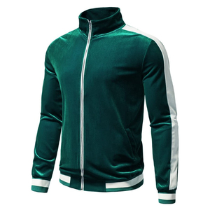 Survêtement Slim Fit en velours pour hommes survêtement en molleton de coton pour hommes avec logo personnalisé réfléchissant - Product Image 2