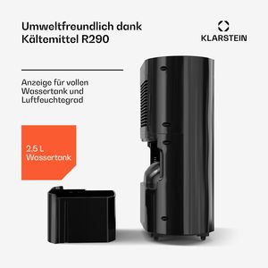 Deshumidificador Doméstico de 12L por Día, Control por Aplicación WiFi, Secador de Aire Portátil con Compresor y Drenaje Continuo para Habitaciones de 15-18 m2, Negro - Product Image 5