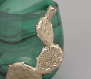 Bougeoir élégant en noir et or inspiré de la nature pour la décoration de restaurant d'hôtel à la maison - Product Image 6