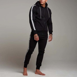 Logo personnalisé Survêtement pour hommes Vente en gros Private Label Zip Up Sportswear Hoodies Jogging Costumes 2 pièces Survêtements Ensemble Fabricant - Product Image 3