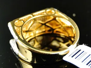 Bague de chevalière en argent sterling 925 avec diamant moissanite rond véritable de 12 carats pour femme Tishya Diamond - Product Image 4