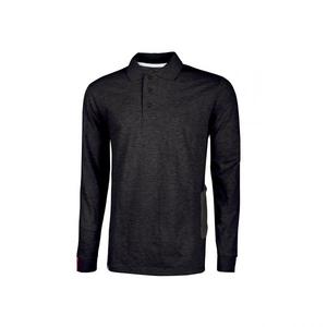 <b>U</b>-POWER <b>Live</b> Long Sleeve Polycotton Pique Shirt with Collar Black Carbon-Multi-Pack Workwear - Product Image 1