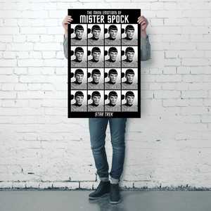 Affiche Star Trek Classics au design moderne, mettant en scène les multiples émotions du commissaire Spock, pour une utilisation murale - Product Image 5