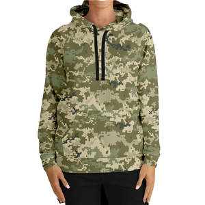 Impression de camouflage personnalisée pulls à capuche coupe ajustée manteau d'hiver à manches longues motif solide sweats à capuche pour hommes - Product Image 4