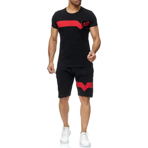 Conjunto de prendas de vestir exteriores de verano para hombre hecho a medida de calidad superior Logo impreso Estilo casual Pantalones cortos y camisa de 2 piezas Nuevo diseño - Product Image 1