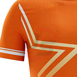 Venta al por mayor de alta calidad 100% poliéster Reversible de secado rápido transpirable ligero cuello en V manga corta diseño personalizado fútbol - Product Image 4