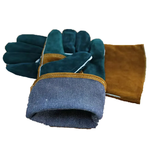 Gants de travail de sécurité de soudage de haute qualité Gants de sécurité robustes en cuir de vache fabriqués au Pakistan CE - Product Image 4