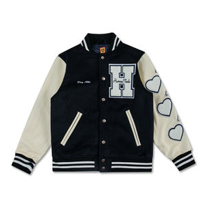 Veste Letterman grande taille en polyester avec patchs en chenille de qualité personnalisée logo brodé pour hommes femmes veste inspirée du basket-ball - Product Image 1