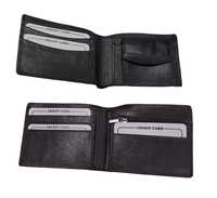 Dompet Panjang Kulit Kambing Unisex Vintage dengan Perlindungan RFID, Kompartemen Kartu Kredit, Kantong Uang Kertas, Resleting, Logo Kustom