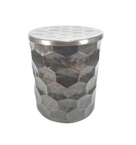 Meilleure vente tabouret de meuble décoratif d'intérieur en métal de qualité supérieure en aluminium martelé au diamant avec logo pour cadeau - Product Image 1