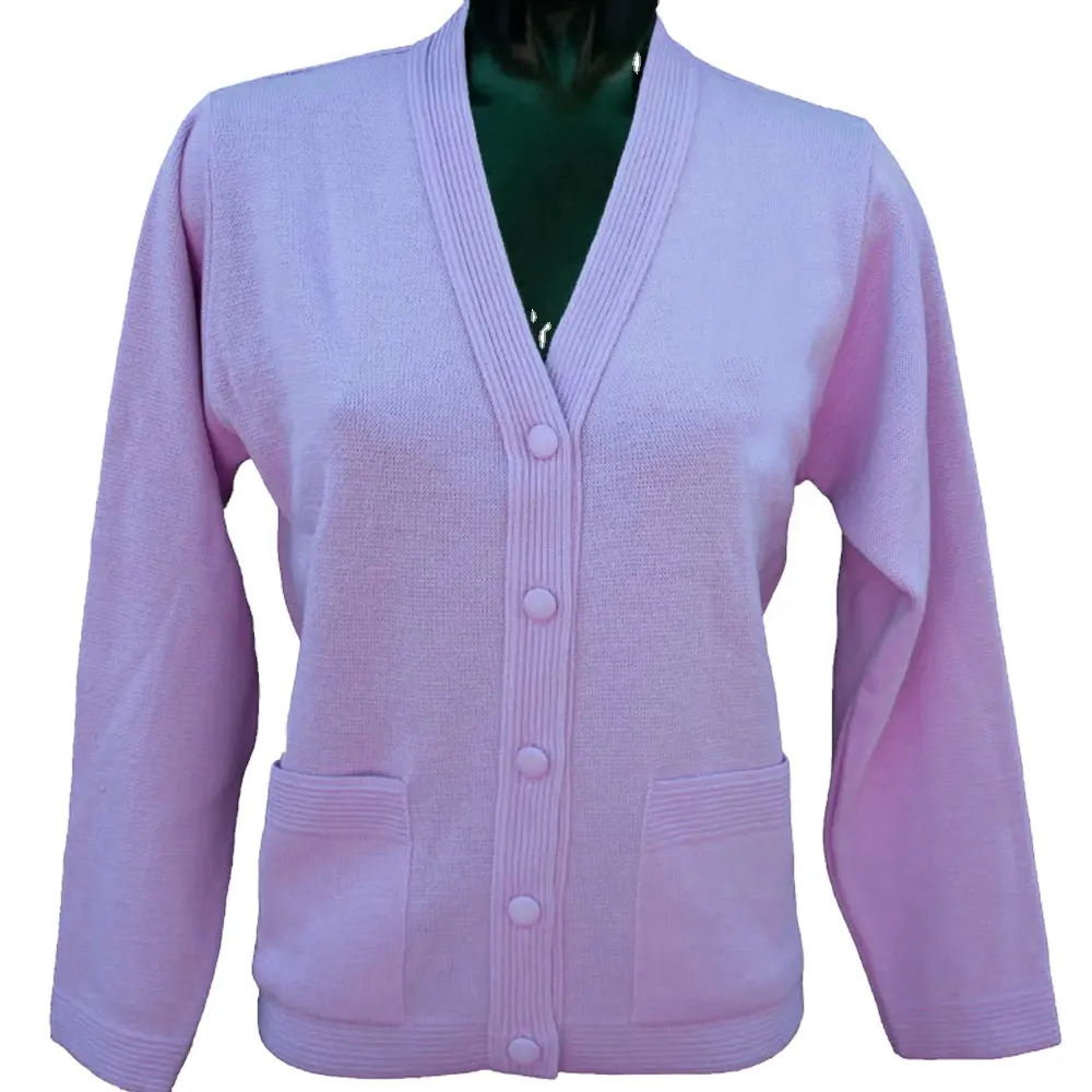 Cardigan surdimensionné à prix usine direct tricoté nouveau design cardigan tricoté personnalisé de haute qualité pour femmes pull à col en V 2024