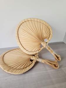 Blue Lotus Vietnam Bamboo Fans Artesano Hecho Boda Decoración - Product Image 4