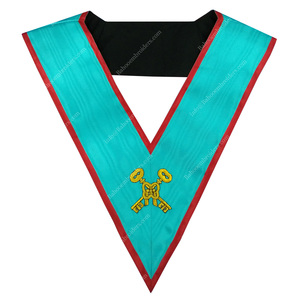 MASONIC REGALIA BLUE LODGE ASSR TESORERO OFICIAL COLLAR FREEMASON COLLAR BORDADO - Product Image 1