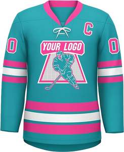 Maillot de hockey sur glace personnalisé OEM 100% polyester Maillot de hockey réversible de haute qualité - Product Image 4