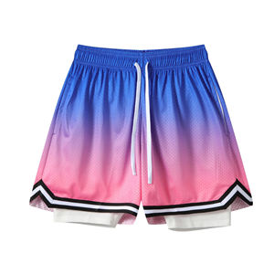 Vente de gros Nouveau modèle de basket-ball de haute qualité en élasthanne/polyester avec maille personnalisée par sublimation Short de sport pour homme pour homme - Product Image 4