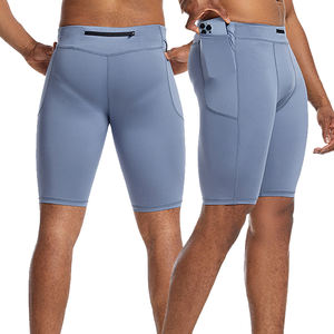 Biker Compression Shorts Avec Poche Yoga Fitness Workout 100% Polyester Athletic Shorts Hommes Léger Séchage Rapide Shorts Hommes - Product Image 2