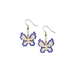 Pendientes de borlas con cuentas, diseño fantasma, pendientes colgantes bohemios, joyería de moda unisex, patrón naranja y blanco - Product Image 2