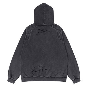 Recién llegado, sudaderas con capucha bordadas de angustia de Color sólido, sudaderas con capucha bordadas transpirables 2025 - Product Image 2
