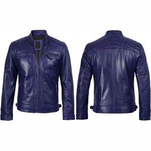 Good Quality Winter <b>Jacket</b> Outdoor Winter Warm Thick SSynthetic Leather <b>Men</b>' <b>s</b> <b>Jacket</b> <b>Men</b> Blank Racing Leather Padded Embroidery - Product Image 1