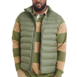 Chaleco acolchado personalizado para hombre, calentador corporal de invierno, cuello alto, sin mangas, de algodón, para clima frío. - Product Image 1