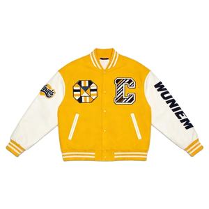 Custom Chenille Patch Varsity <b>Jacket</b> Men Winter Wool Letterman Bomber <b>Jacket</b> Streetwear <b>Patchwork</b> Embroidery <b>Jacket</b> - Product Image 1