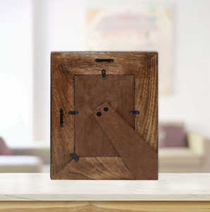 Support mural pour cadre photo unique en bois de manguier Supports de montage mural Affichage et décoration de table verticaux ou horizontaux - Product Image 6