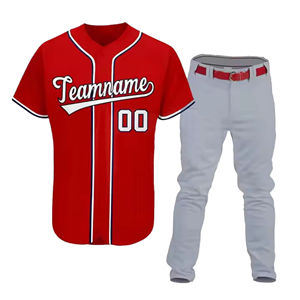 Ensembles de Tenues de Baseball Personnalisées Grande Taille pour Hommes 100% Polyester Anti-UV Logos Sérigraphiés Respirants Évacuation de l'Humidité Rapide - Product Image 2