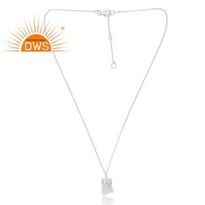 สร้อยคอจี้อัญมณีสีเงินสเตอร์ลิงสี925ลายพระจันทร์สีรุ้งธรรมชาติผลิตได้ตามต้องการ - Product Image 4