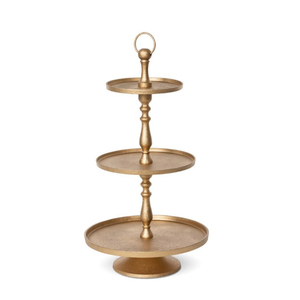 Soporte de Pastel de Metal Dorado de 3 Niveles, Diseño Moderno, Bandeja para Servir Cupcakes y Postres, para Bodas, Fiestas de Cumpleaños, Color Blanco - Product Image 4