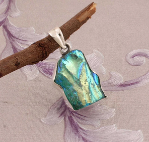 Sun Shine Druzy Cuarzo Raw Alta calidad 925-Colgante de plata esterlina Rodio Chapado en oro Aniversario de estilo clásico para mujer - Product Image 6