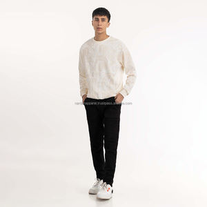 Nardon Apparel Oversized Oem Unisex Pullover Sudadera Hombres Etiqueta logo Personalizado 100% Algodón Orgánico Sudadera de cuello redondo - Product Image 3