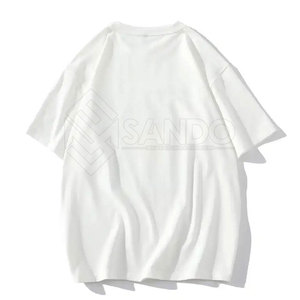 เสื้อยืดผ้าฝ้าย100% พิมพ์ลายพัฟสำหรับผู้ชายเสื้อแฟชั่นใส่สบายทรงหลวม - Product Image 2