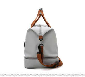 Sac de sport écologique personnalisé avec logo imprimé, sac de voyage imperméable avec compartiment à chaussures, sac de yoga, sac de fitness, sac de formation - Product Image 2