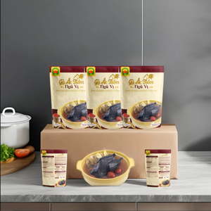 OEM Slow-Cooked Black Chicken Five Spices Rice Soup FCE HACCP 24ps 350g ISO Healthy Soup MRE Vietnam Wholesale Nutritious Meal - Product Image 5