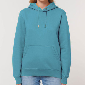 Sweat à capuche oversize pour femme en molleton vierge écologique avec poche latérale, personnalisable DTG, 100 % coton, idéal pour l'hiver - Product Image 1