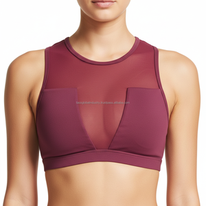 Soutien-gorge de yoga à couvrance totale pour femme, haut de sport à maintien élevé, rembourré - Product Image 1