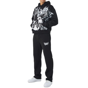 2025 OEM survêtement de qualité supérieure personnalisé pour hommes avec sérigraphie Fitness survêtement pantalons de survêtement à capuche ensemble survêtements pour hommes - Product Image 1