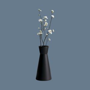 Mini jarrones cónicos negros mate Chic, florero de hierro de Metal de diseño acampanado elegante para decoración minimalista del hogar y macetas de mesa - Product Image 3