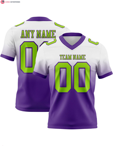 เสื้อฟุตบอลแฟชั่นผ้าเจอร์ซีย์สีขาวชมพูม่วงตาข่ายระบายอากาศแขนสั้นสีทึบปรับแต่งได้ตามต้องการ - Product Image 6