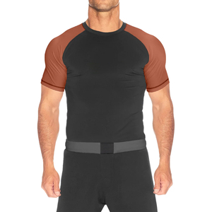 Mens Fully Sublimated Short Sleeve <b>Rashguards</b> Compression Wear Mma Bjj Grappling Rash Guards - Product Image 1