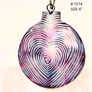 Adorno colgante de árbol de Navidad de forma redonda, accesorios decorativos festivos para decoraciones navideñas - Product Image 1