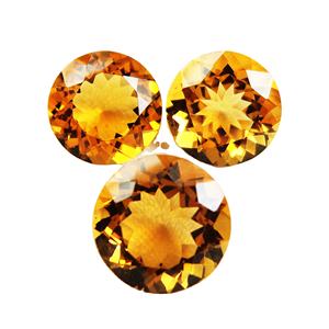 พลอยสีเหลืองมะนาวธรรมชาติ100% เจียระไนแบบกลมอัญมณีทรงหลวมที่สวยงามสำหรับการทำเครื่องประดับ - Product Image 1