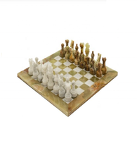 Juego de Ajedrez de Ónix y Mármol, Hecho a Mano con Materiales Orgánicos, Estilo Amor Tallado, Tableros de Ajedrez Premium, Nuevo Estilo, Superventas