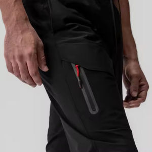 Service OEM/ODM Pantalons de survêtement pour hommes 100% coton toile Couleur personnalisée Logo imprimé en relief 3D Poids lourd Personnalisé 6 poches Décontracté - Product Image 2