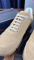 Chaussures de marche sportives pour hommes en cuir véritable, basses, style urbain, avec embout confortable, légères, semelle souple et à lacets