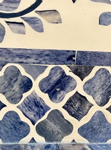 Plateau de chipset incrusté d'os ivoire populaire en motif Zig Zag pour le service et la décoration intérieure avec un artisanat de premier ordre - Product Image 6