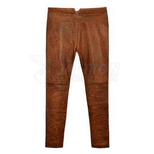 Pantalones de cuero ligeros de alta calidad para hombre, último diseño, estilo informal, logotipo personalizable, tela de lona de cintura media al por mayor - Product Image 2