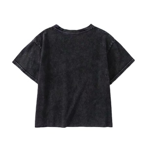 Logo personnalisé surdimensionné Vintage Wash Tee coton Design personnalisé Vintage Tee femmes été quotidien Baggy T-shirt pour hommes - Product Image 4