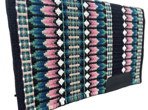 แผ่นรองอานม้าผ้าฝ้ายลายสีสันสดใสบุขนแกะสำหรับขี่ม้า - Product Image 4