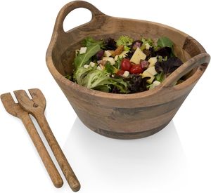 Nouvel arrivage de bols à salade en bois d'acacia de qualité supérieure bols à manger élégants et durables cadeau parfait pour les fêtes vente chaude - Product Image 1